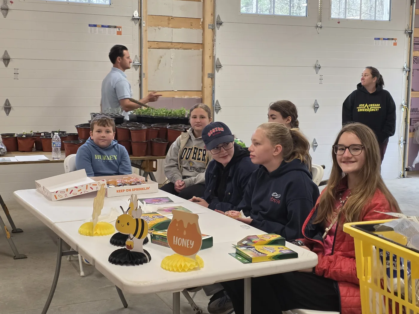Local Girl Scouts at a Grasso Pollinator Alliance bee education day